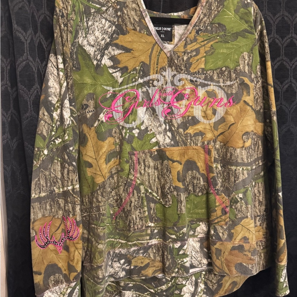 Girls with Guns Hoodie with Pink rhinestone Accents